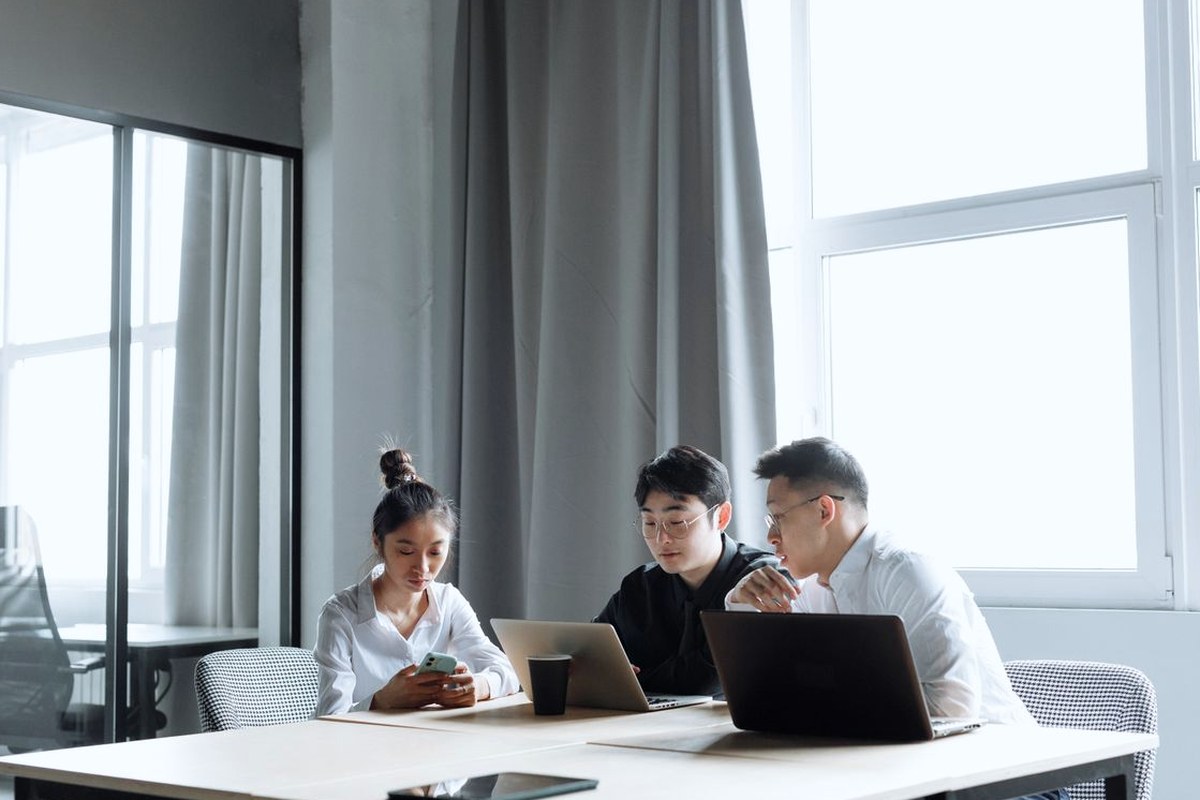 People working remotely from home in Singapore